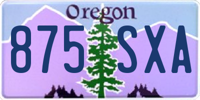 OR license plate 875SXA