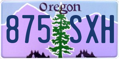 OR license plate 875SXH