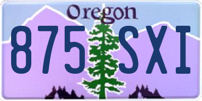 OR license plate 875SXI