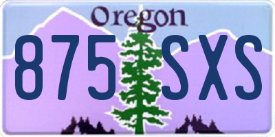 OR license plate 875SXS