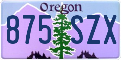 OR license plate 875SZX