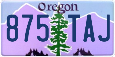 OR license plate 875TAJ