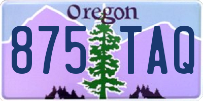 OR license plate 875TAQ