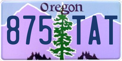 OR license plate 875TAT