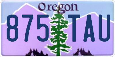 OR license plate 875TAU