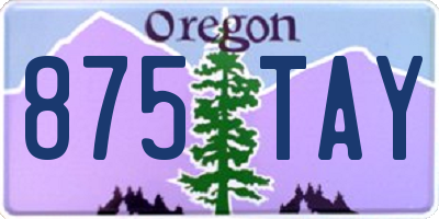 OR license plate 875TAY