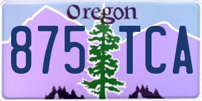 OR license plate 875TCA