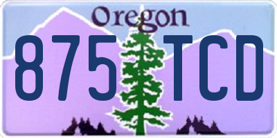 OR license plate 875TCD