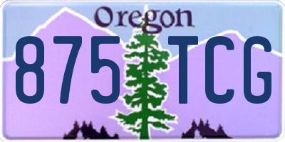 OR license plate 875TCG