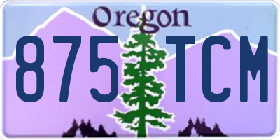 OR license plate 875TCM