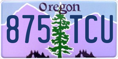 OR license plate 875TCU