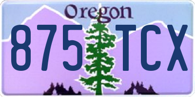 OR license plate 875TCX