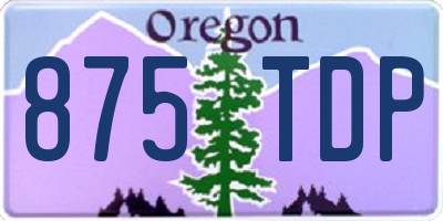 OR license plate 875TDP