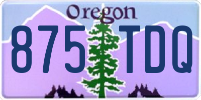 OR license plate 875TDQ