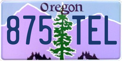 OR license plate 875TEL