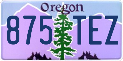 OR license plate 875TEZ