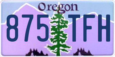 OR license plate 875TFH