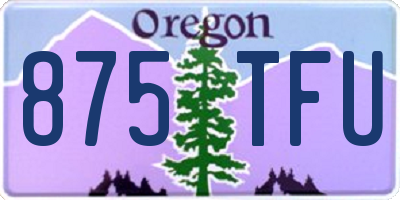 OR license plate 875TFU