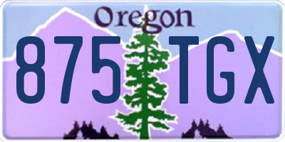 OR license plate 875TGX