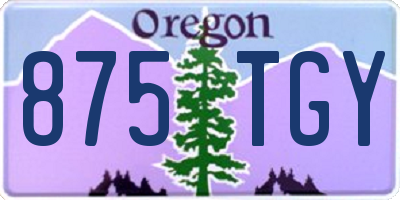 OR license plate 875TGY