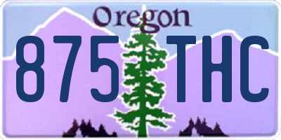 OR license plate 875THC