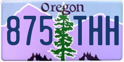 OR license plate 875THH