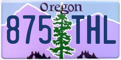 OR license plate 875THL