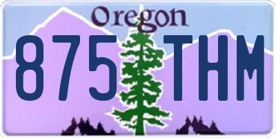 OR license plate 875THM