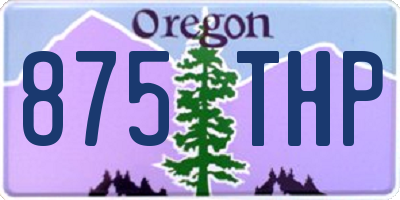 OR license plate 875THP