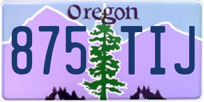 OR license plate 875TIJ