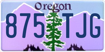 OR license plate 875TJG