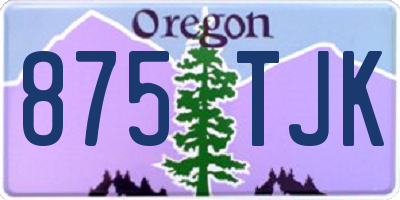OR license plate 875TJK