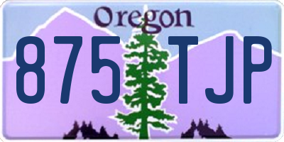 OR license plate 875TJP