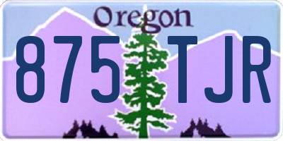 OR license plate 875TJR
