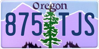 OR license plate 875TJS