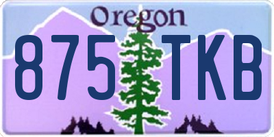 OR license plate 875TKB