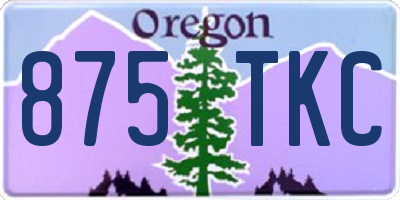 OR license plate 875TKC