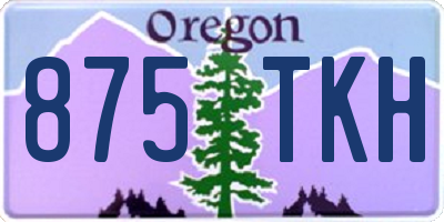 OR license plate 875TKH