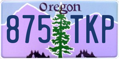 OR license plate 875TKP