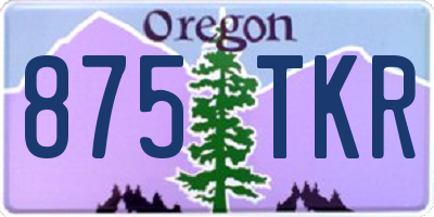 OR license plate 875TKR