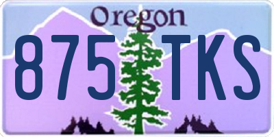 OR license plate 875TKS