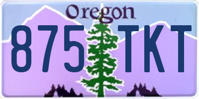 OR license plate 875TKT
