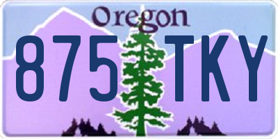 OR license plate 875TKY