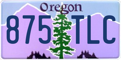 OR license plate 875TLC