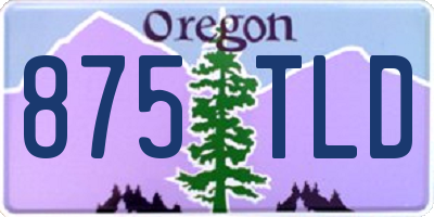 OR license plate 875TLD