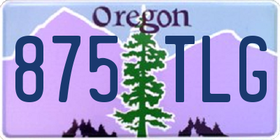 OR license plate 875TLG