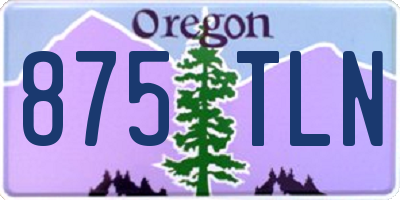 OR license plate 875TLN