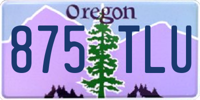 OR license plate 875TLU