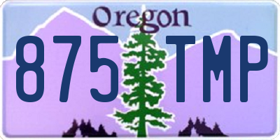 OR license plate 875TMP