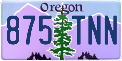 OR license plate 875TNN